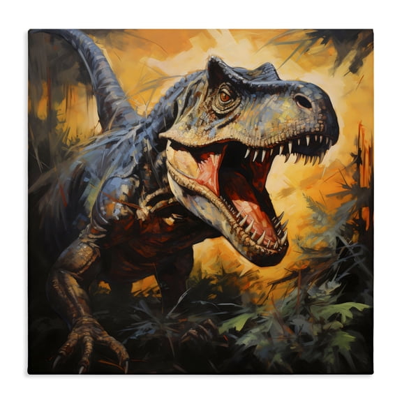 Stupell Industries Angry Dinosaur Roaring Canvas Wall Art, design by Creative Studio