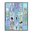 thumbnail image 1 of Stupell Industries Contemporary Animal Alphabet in Blue Black Framed Giclee Art, 24 x 30, by Carla Daly, 1 of 8