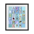 thumbnail image 1 of Stupell Industries Contemporary Animal Alphabet in Blue Black Framed Print Under Glass, 17 x 21, by Carla Daly, 1 of 8