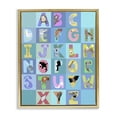 thumbnail image 1 of Stupell Industries Contemporary Animal Alphabet in Blue Gold Floating Frame Canvas Art, 17 x 21, by Carla Daly, 1 of 8