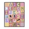 thumbnail image 1 of Stupell Industries Contemporary Animal Alphabet in Pink Black Framed Giclee Art, 24 x 30, by Carla Daly, 1 of 8