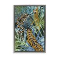 thumbnail image 1 of Stupell Industries Animal Dance Exotic Wildlife Gray Framed Floater Canvas Wall Art design by Yvette St. Amant, 31 x 21, 1 of 9