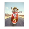 thumbnail image 1 of Stupell Industries Animal Riding Red Motor Scooter Route 66 Road Wood Wall Art, 10 x 15, Design by Tai Prints, 1 of 4