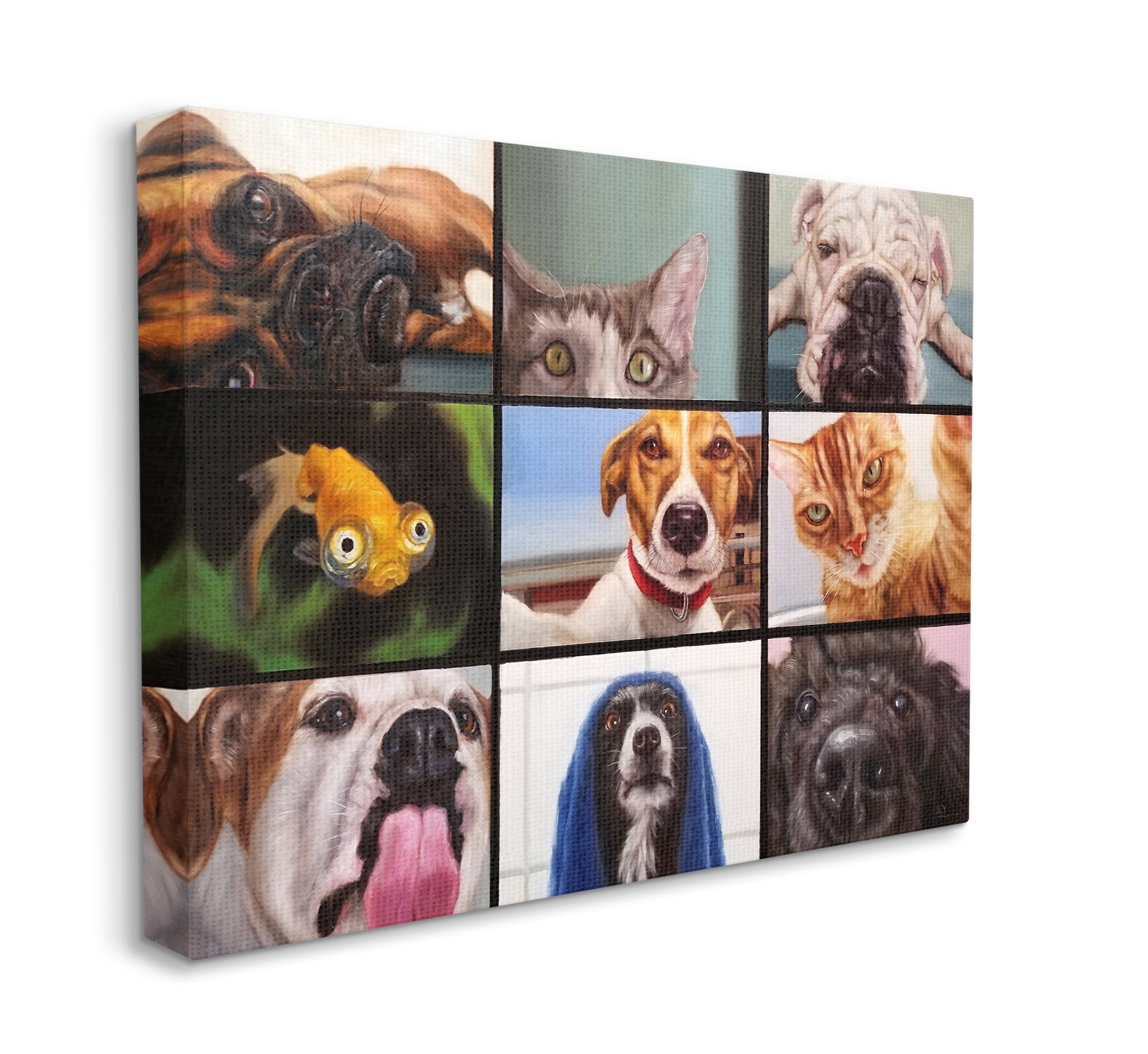 Stupell Industries Animal Video Chat Meeting Office Pet Humor Animals & Insects Painting Gallery Wrapped Canvas Art Print Wall Art, 36 x 48