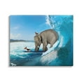 thumbnail image 1 of Stupell Industries Animals Riding Ocean Waves Surfing Elephant Cat Dog Graphic Art Gallery Wrapped Canvas Print Wall Art, Design by Nobleworks, 1 of 5