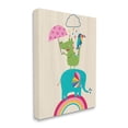 thumbnail image 1 of Stupell Industries Animals Standing on Rainbow Kid's Elephant Alligator Toucan, 30 x 40, Designed by Louise Allen, 1 of 6
