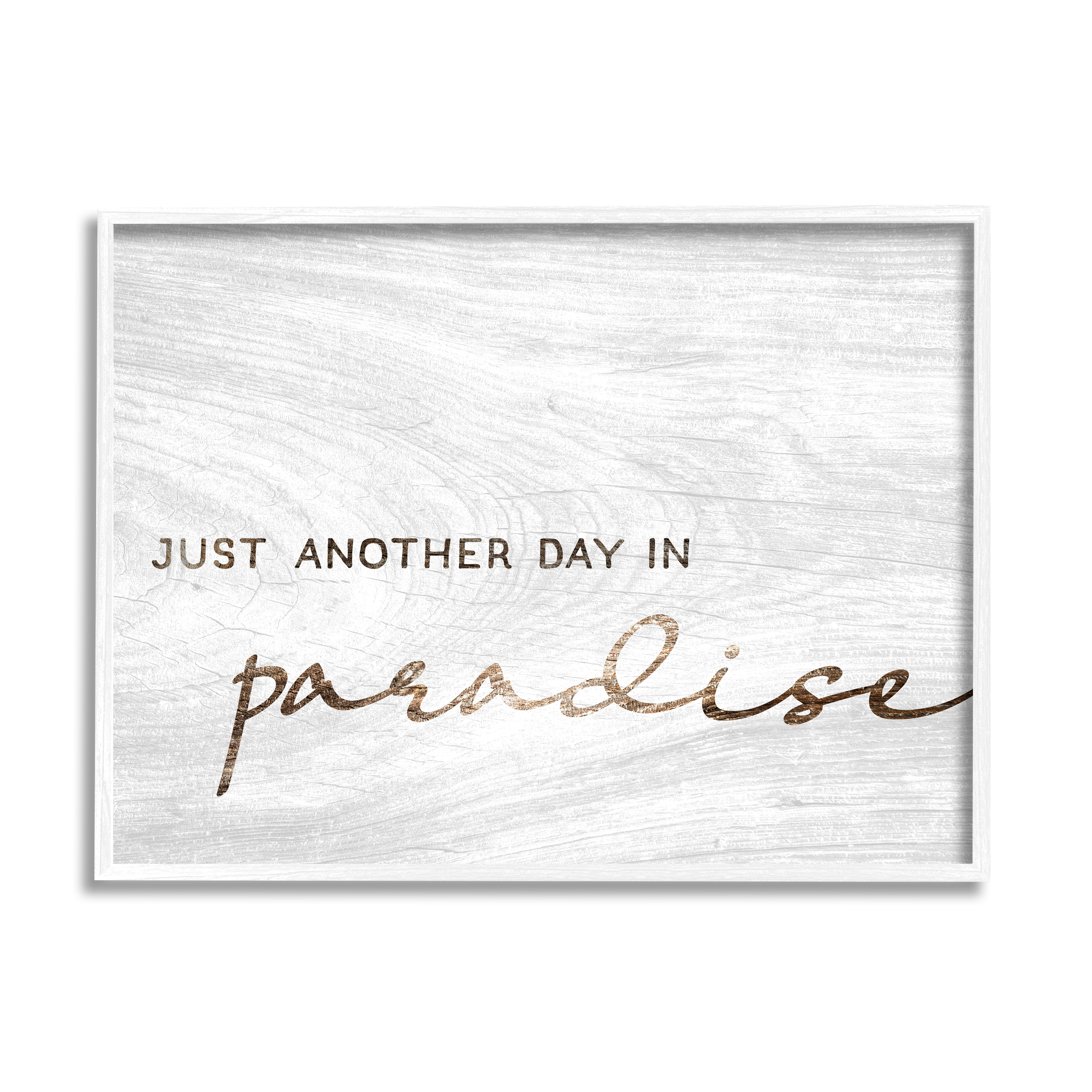 Stupell Industries Another Day In Paradise Calligraphy Grain Pattern , 14 x 11, Design by Lil' Rue
