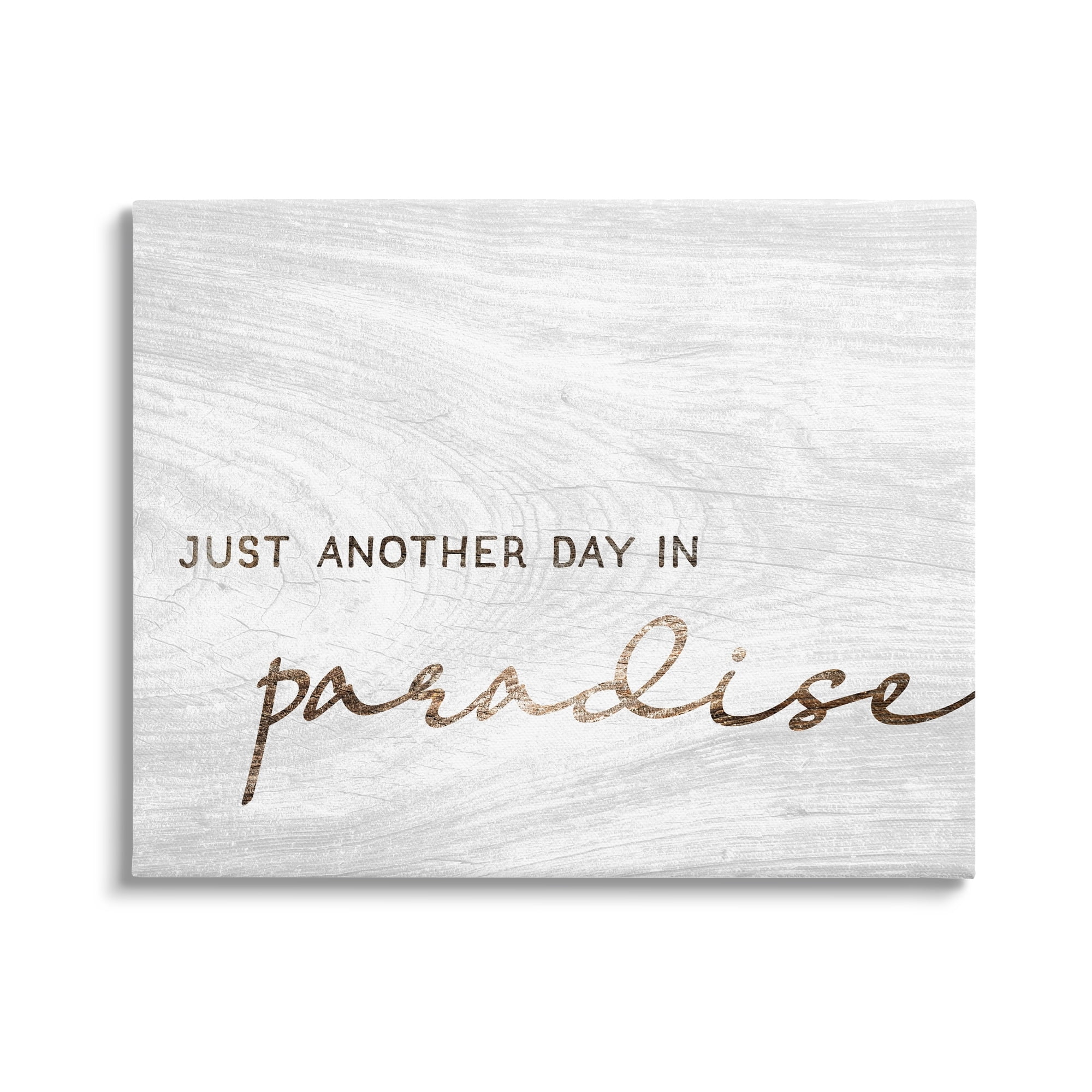 Stupell Industries Another Day In Paradise Calligraphy Grain Pattern , 20 x 16, Design by Lil' Rue