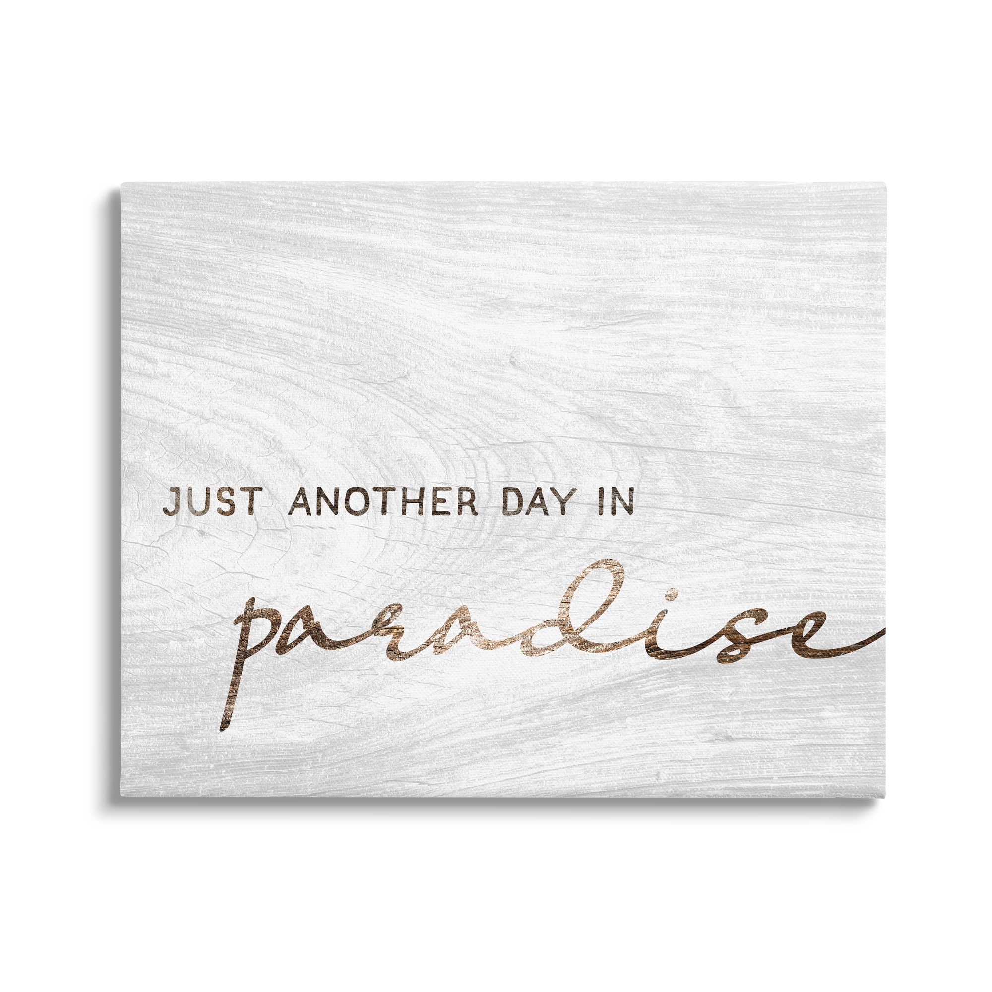 Stupell Industries Another Day In Paradise Calligraphy Grain Pattern , 48 x 36, Design by Lil' Rue
