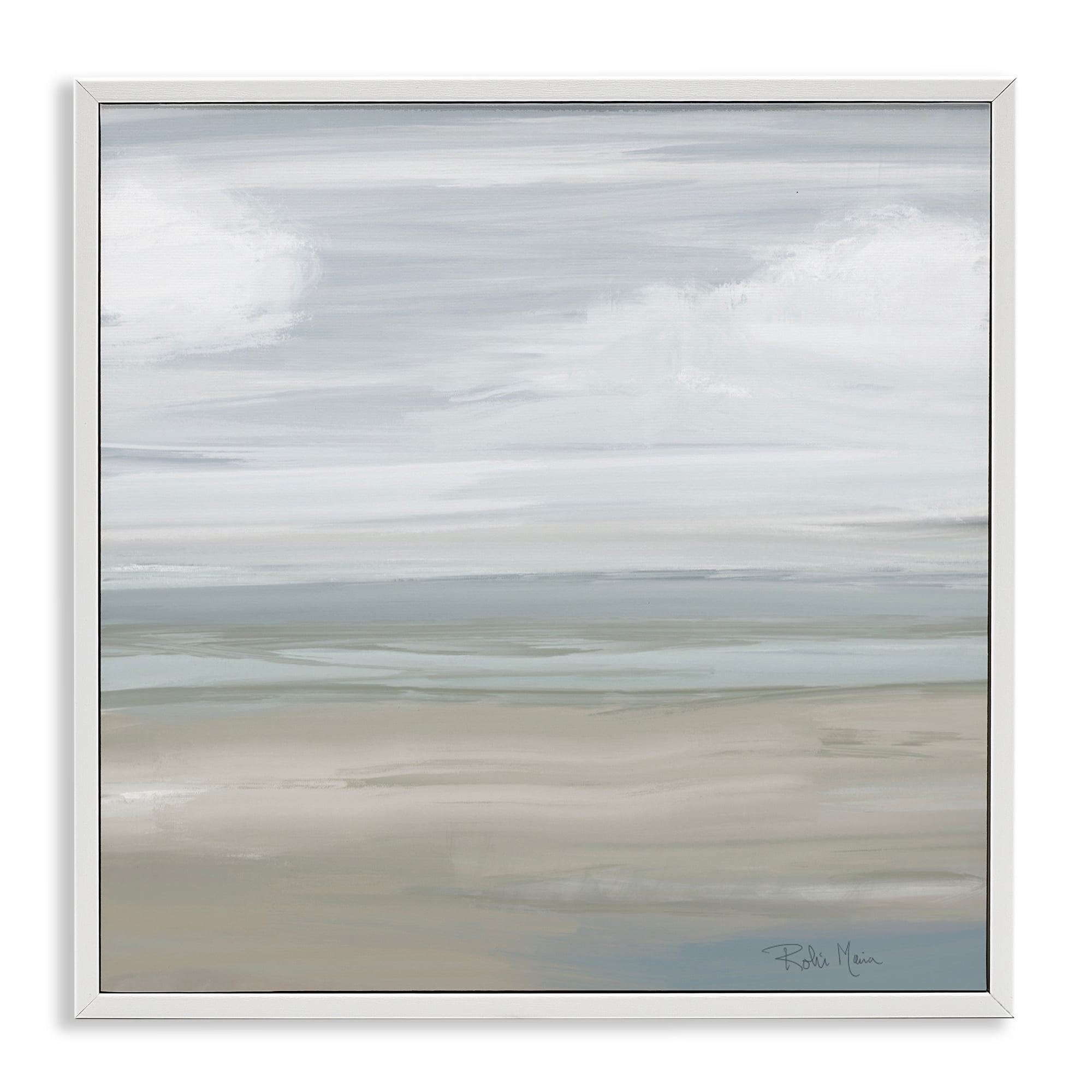 Stupell Industries Another Day Peaceful Landscape White Framed Giclee Art, design by Robin Maria