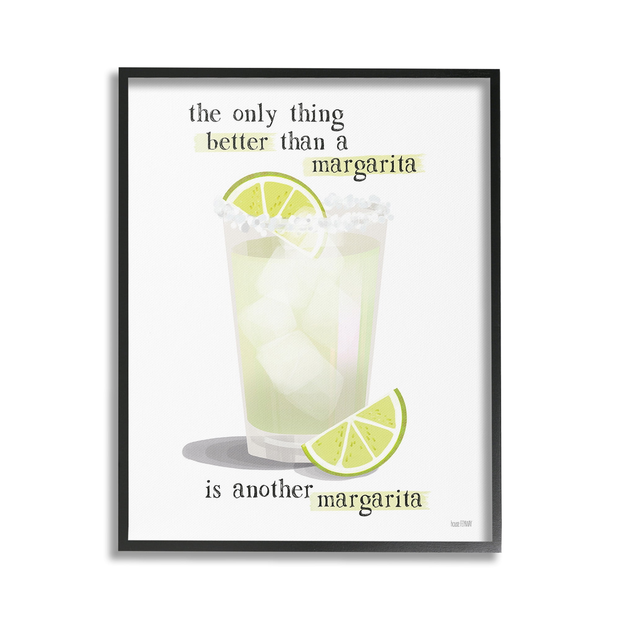 Stupell Industries Another Margarita Phrase Food & Beverage Painting Black Framed Art Print Wall Art, 16 x 20