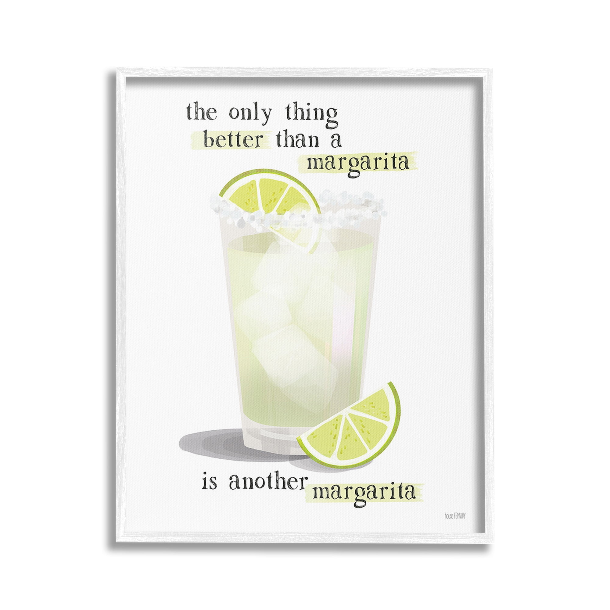 Stupell Industries Another Margarita Phrase Food & Beverage Painting White Framed Art Print Wall Art, 16 x 20