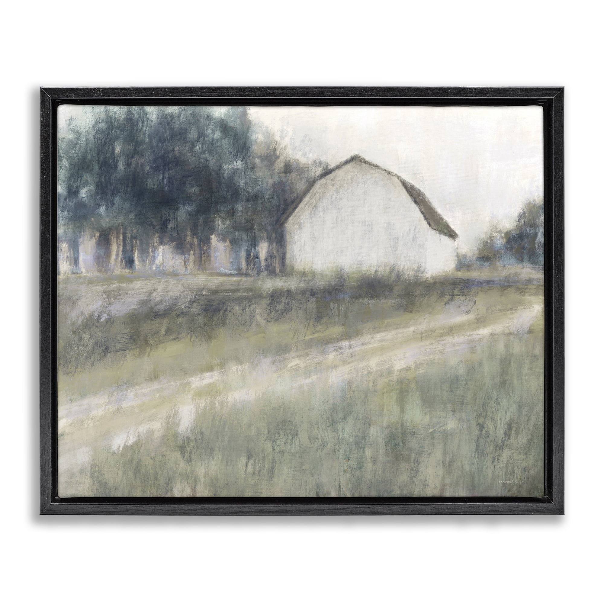 Stupell Industries Another Path Abstraction Black Framed Floater Canvas Wall Art, design by Kamdon Kreations