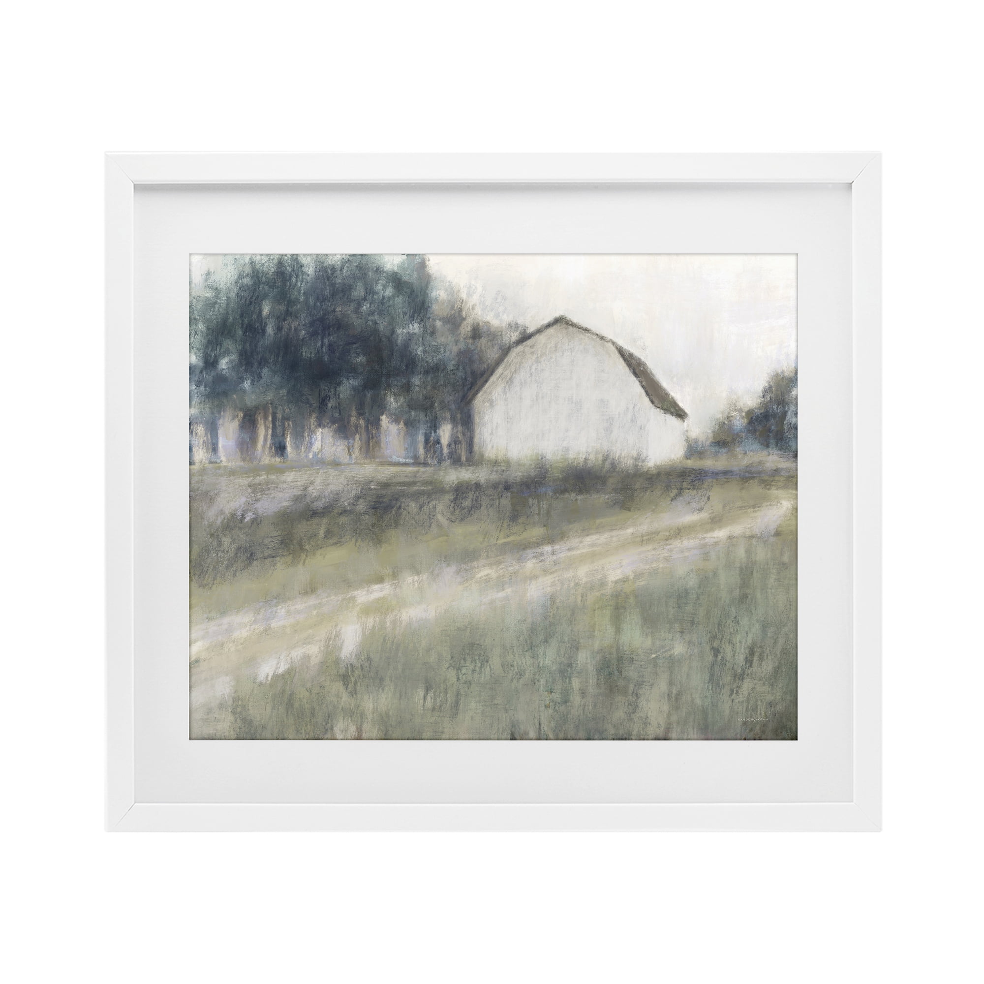 Stupell Industries Another Path Abstraction White Framed Print Under Glass, design by Kamdon Kreations