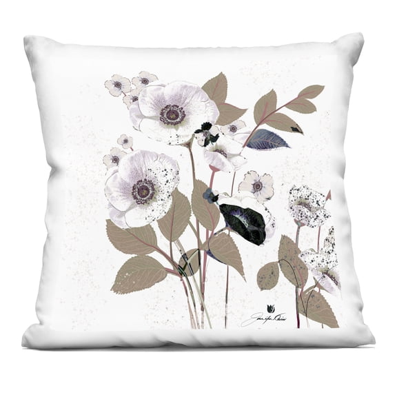 Stupell Industries Answered Prayers White Flowers Decorative Printed Throw Pillow, design by Joan Davis
