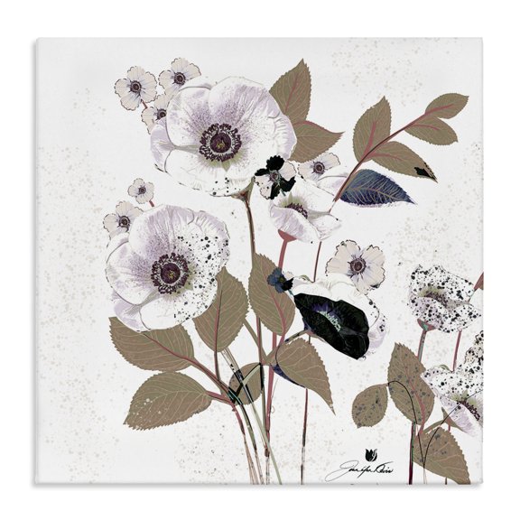 Stupell Industries Answered Prayers White Flowers Floral Painting Wrapped Canvas Canvas Art Print Wall Art, 36 x 36