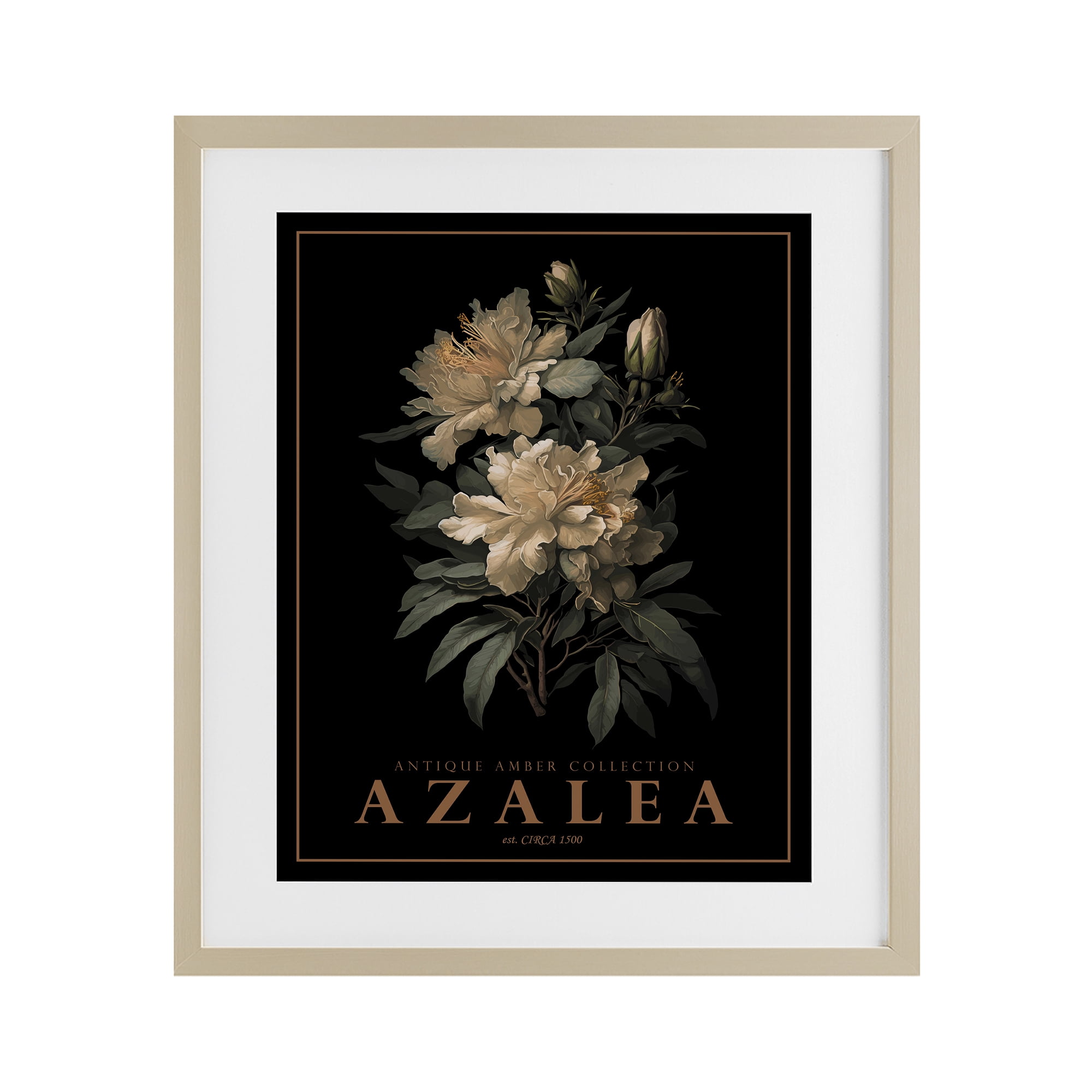 Stupell Industries Antique Azalea Bushel Birch Framed Print Under Glass, design by Christopher Giampietro