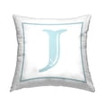 thumbnail image 1 of Stupell Industries Antique Blue Letter J Square Decorative Printed Throw Pillow, 18 x 18, 1 of 4