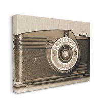 Stupell Industries Antique Camera Vintage Sepia Art Photograph Gallery-Wrapped Canvas Print Wall Art, 16x20, by Ed Goldstein