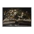 thumbnail image 1 of Stupell Industries Contemporary Antique Floral Open Book Black Framed Giclee Art, 30 x 20, by Jacky Ngan, 1 of 8