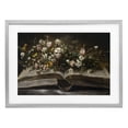 thumbnail image 1 of Stupell Industries Contemporary Antique Floral Open Book Gray Framed Print Under Glass, 23 x 17, by Jacky Ngan, 1 of 8