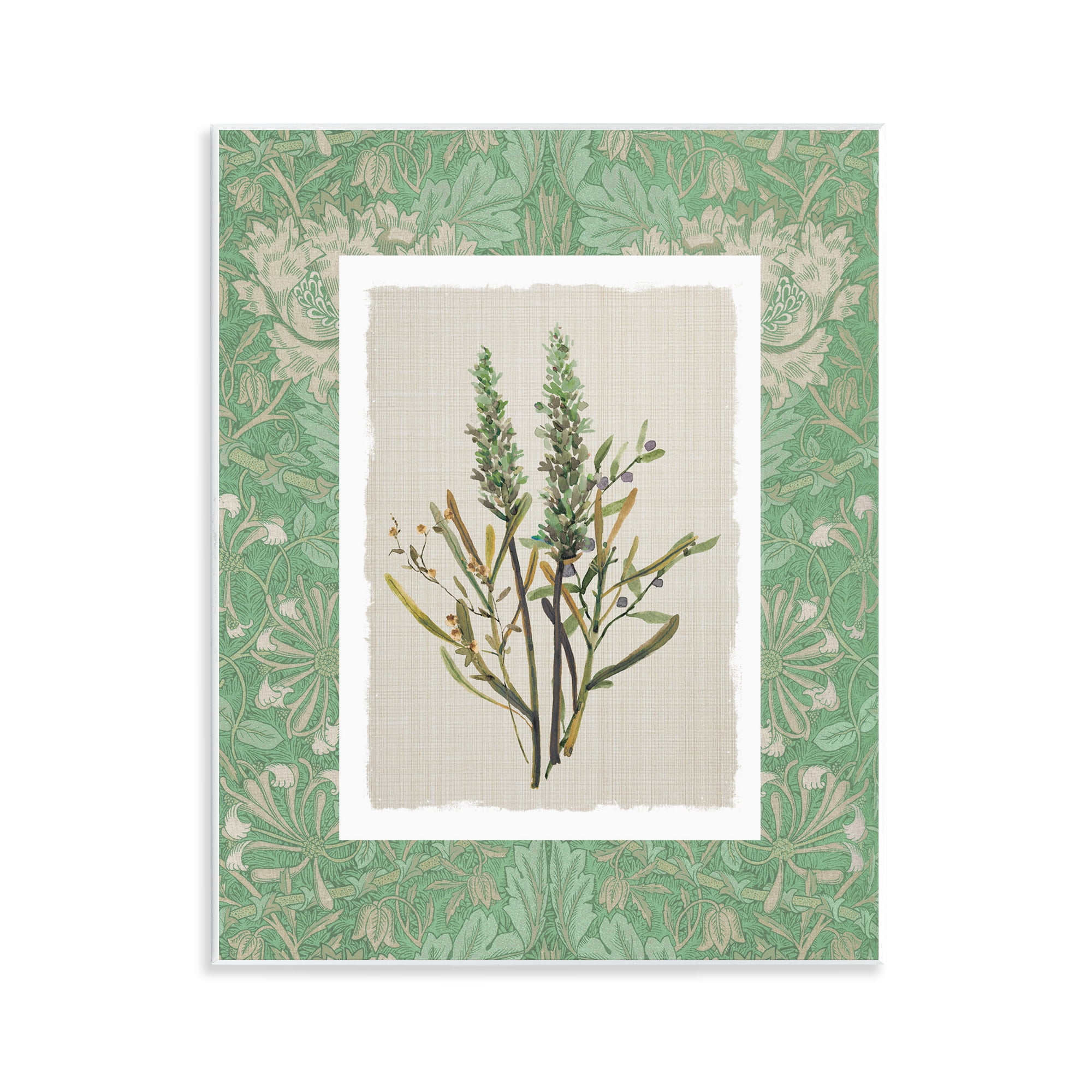 Stupell Industries Antique Foliage in Green Wall Plaque Art, design by Carol Robinson