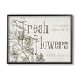 thumbnail image 1 of Stupell Industries Antique Fresh Flowers Botanical Signage Graphic Art Black Framed Art Print Wall Art, Design by Daphne Polselli, 1 of 7