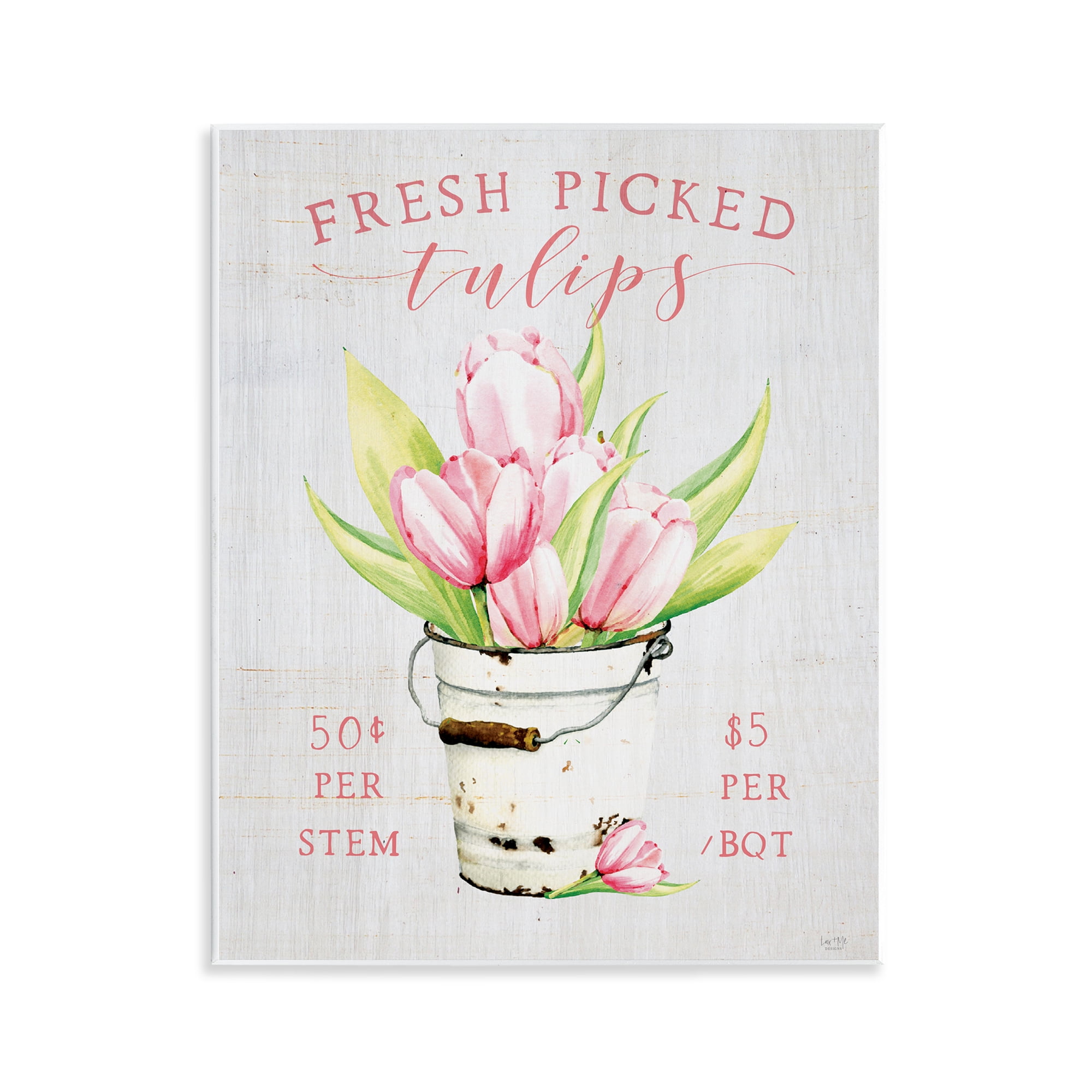 Stupell Industries Antique Fresh Picked Tulips Wall Plaque Art, design by Lux + Me Designs