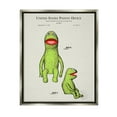 thumbnail image 1 of Stupell Industries Antique Frog Character Patent Graphic Art Luster Gray Floating Framed Canvas Print Wall Art, Design by Karl Hronek, 1 of 6