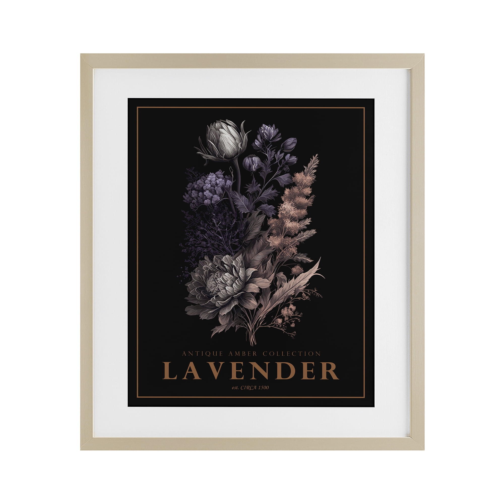 Stupell Industries Antique Lavender Bushel Birch Framed Print Under Glass, design by Christopher Giampietro