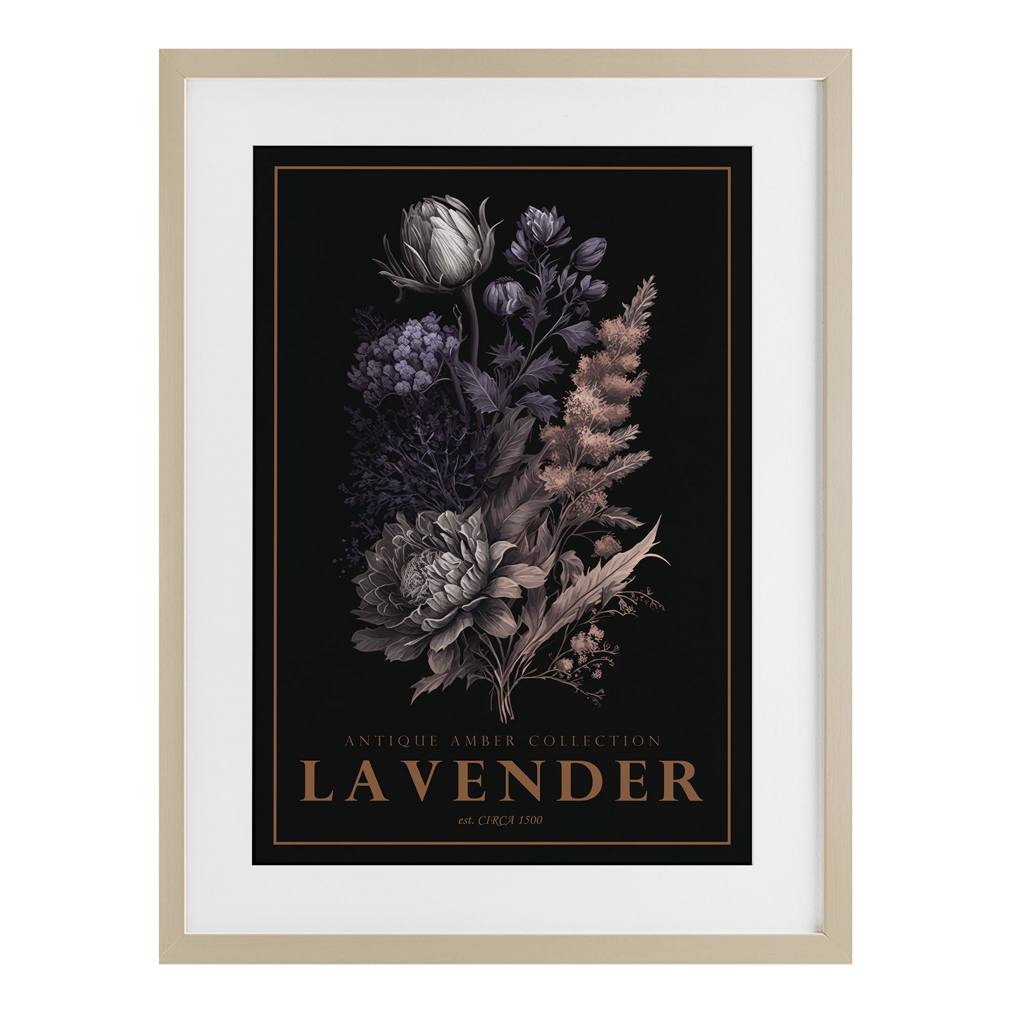 Stupell Industries Antique Lavender Light Birch Framed Print Under Glass, design by Chris Giampietro