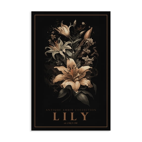 Stupell Industries Glam Antique Lily Light Canvas Art, 30 x 45, by Chris Giampietro