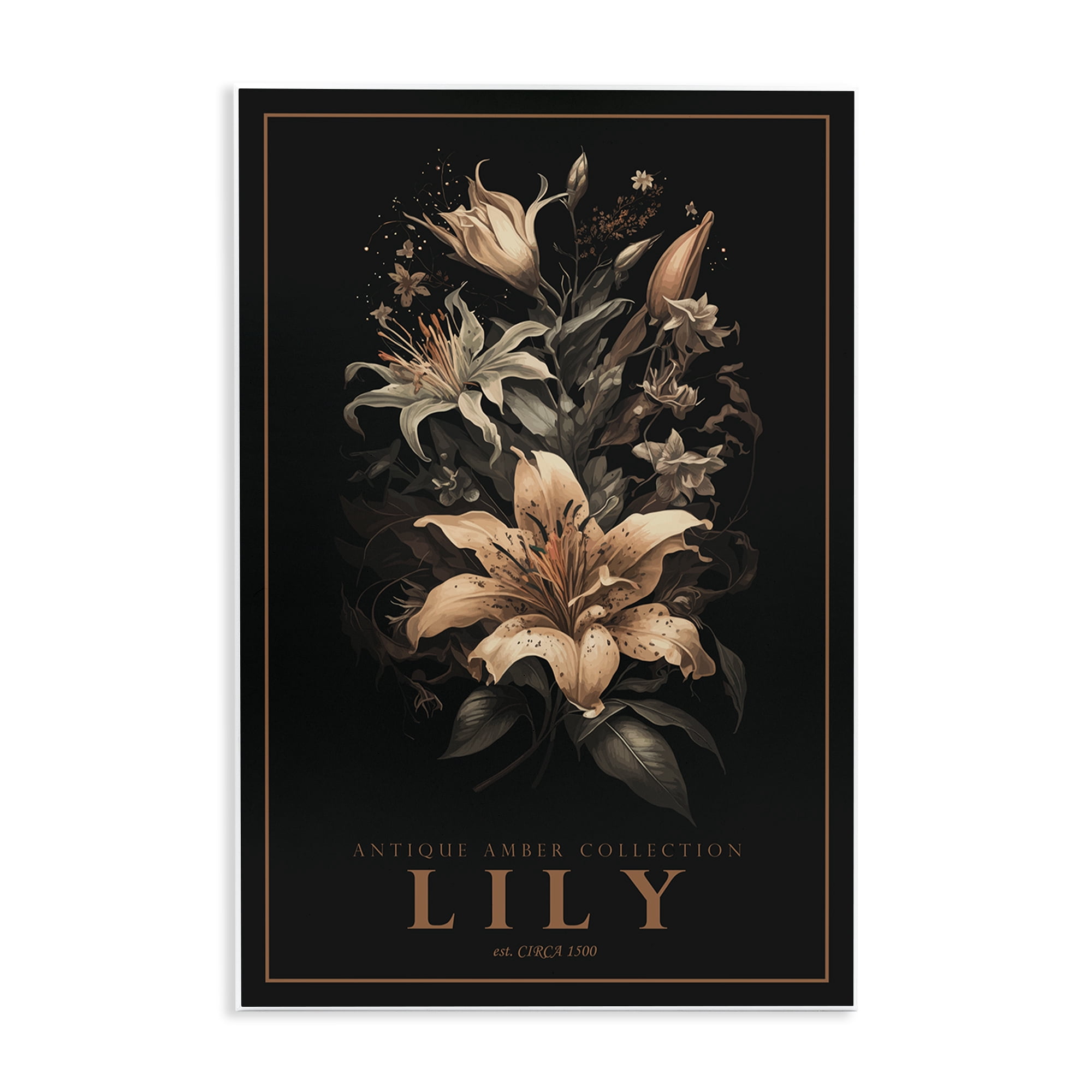 Stupell Industries Antique Lily Light Wall Plaque Art, design by Chris Giampietro