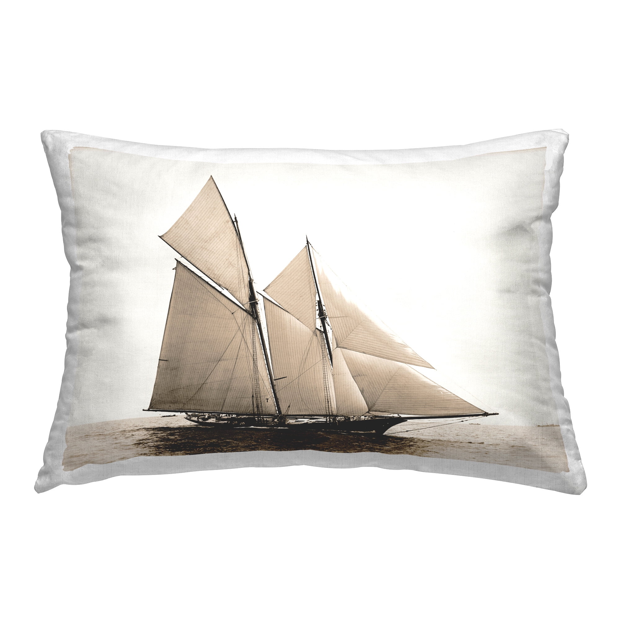 Stupell Industries Antique Naval Ship Decorative Printed Throw Pillow Design by GraffiTee Studios