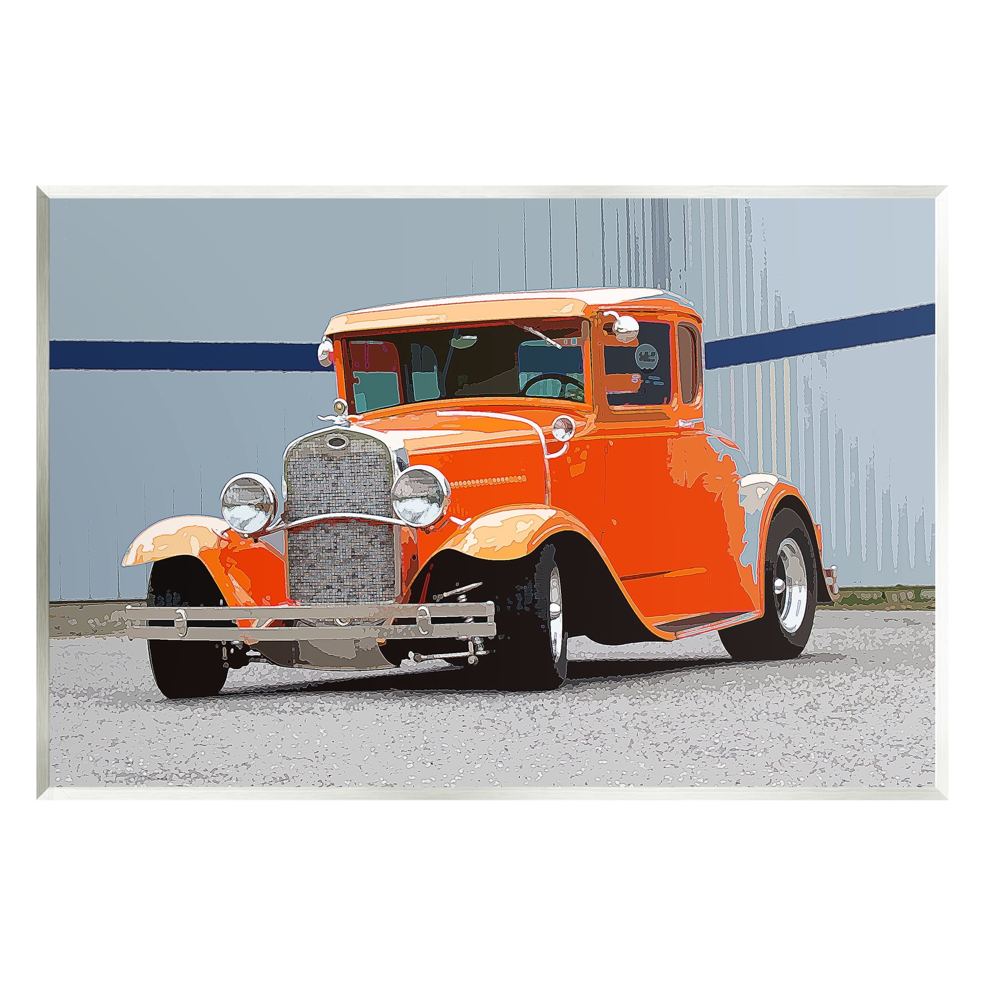 Stupell Industries Antique Orange Buggy Transportation Painting Unframed Art Print Wall Art, 15 x 10