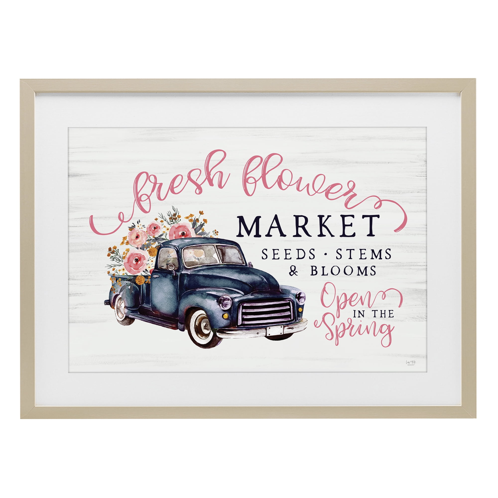 Stupell Industries Antique Spring Market Birch Framed Print Under Glass, design by Lux + Me Designs