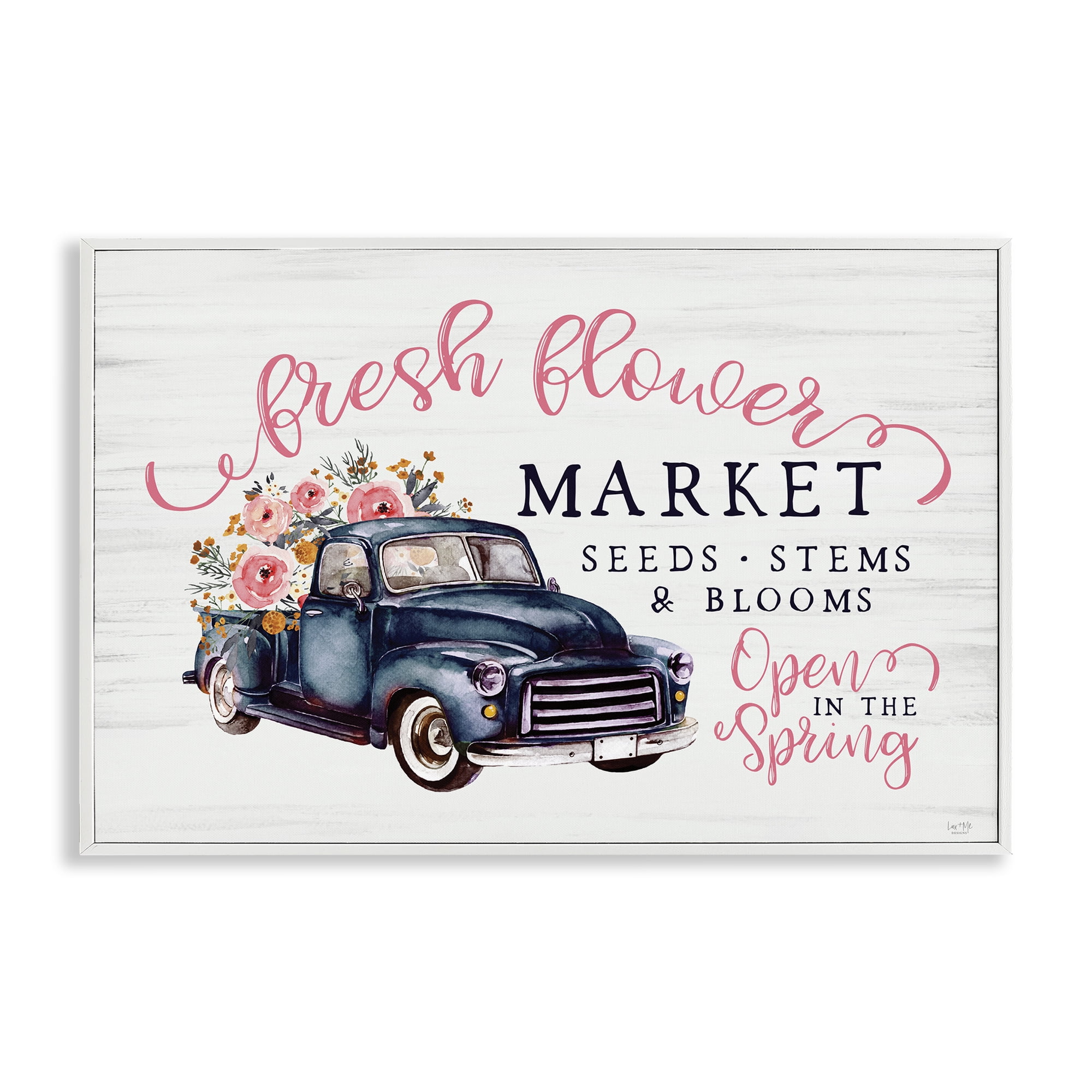Stupell Industries Antique Spring Market White Framed Giclee Art, design by Lux + Me Designs