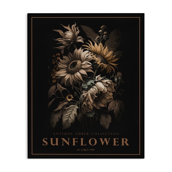 Stupell Industries French Country Antique Sunflower Bushel Canvas Art, 16 x 20, by Christopher Giampietro