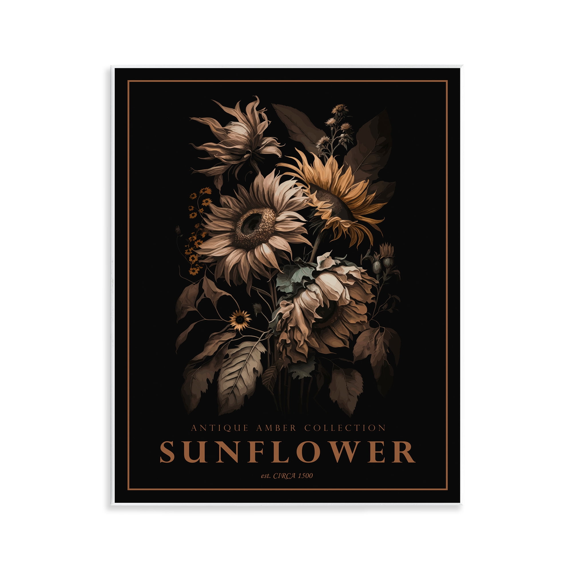Stupell Industries Antique Sunflower Bushel Wall Plaque Art, design by Christopher Giampietro