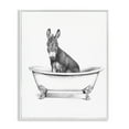 thumbnail image 1 of Stupell Industries Farmhouse Antique Tub with Donkey White Framed Giclee Art, 11 x 14, by Victoria Borges, 1 of 7