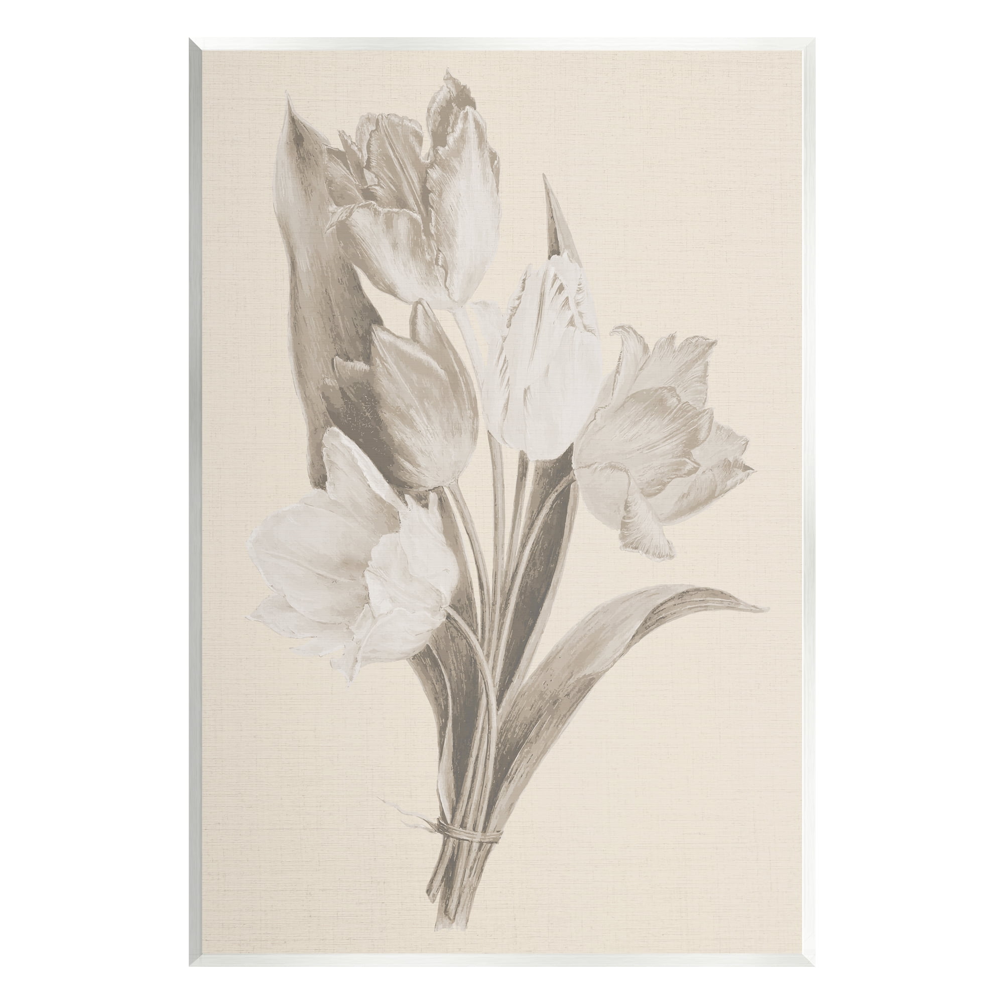 Stupell Industries Antique Tulips Drawing Botanical & Floral Drawing Unframed Art Print Wall Art, 13 x 19