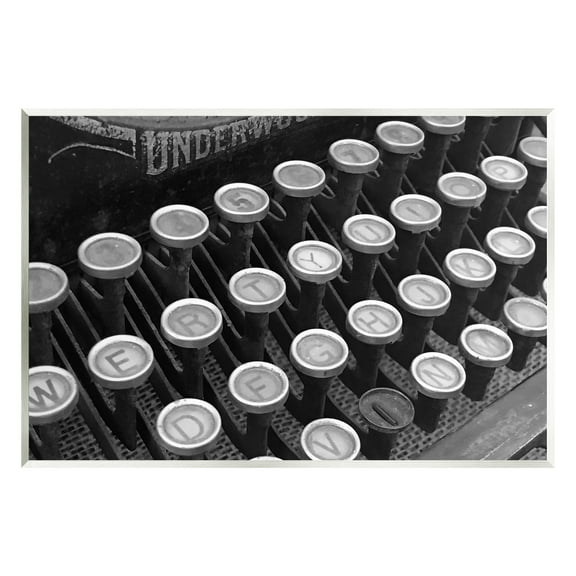 Stupell Industries Antique Typewriter Keys Literature & Flim Photography Unframed Art Print Wall Art, 15 x 10