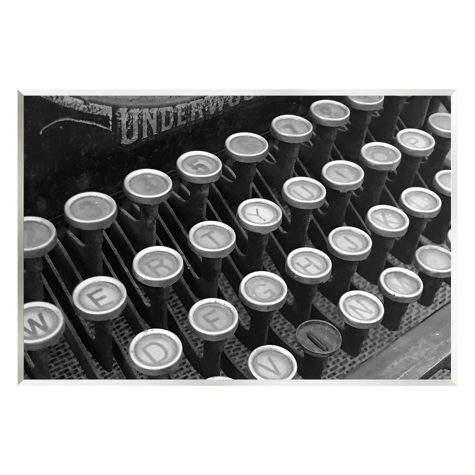 Stupell Industries Antique Typewriter Keys Literature & Flim Photography Unframed Art Print Wall Art, 19 x 13