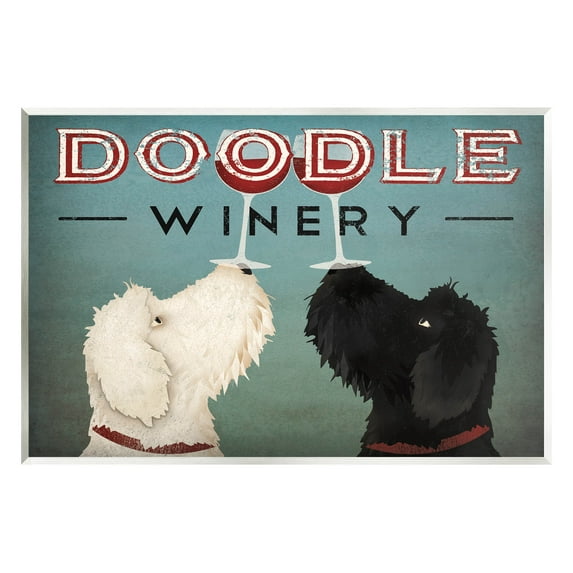 Stupell Industries Antique Winery Dogs Sign Graphic Art Unframed Art Print Wall Art, Design by Ryan Fowler