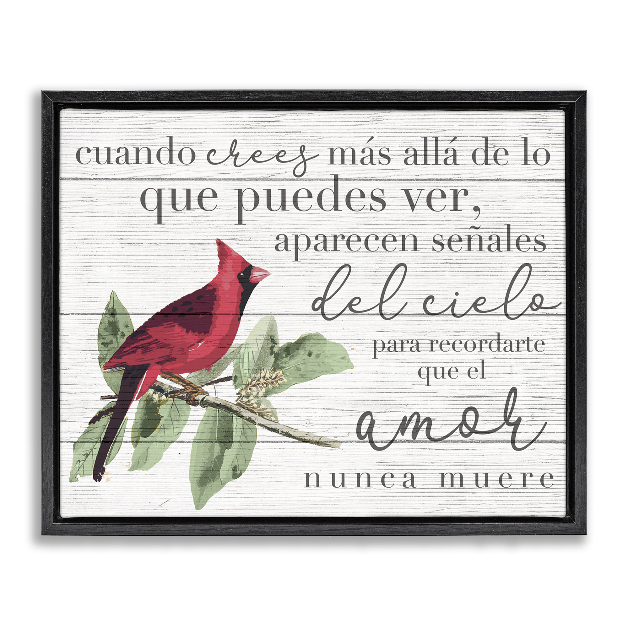 Stupell Industries Aparecen Señales del Cielo Inspirational Quotes & Sayings Painting Black Floater Framed Art Print Wall Art, 21 x 17