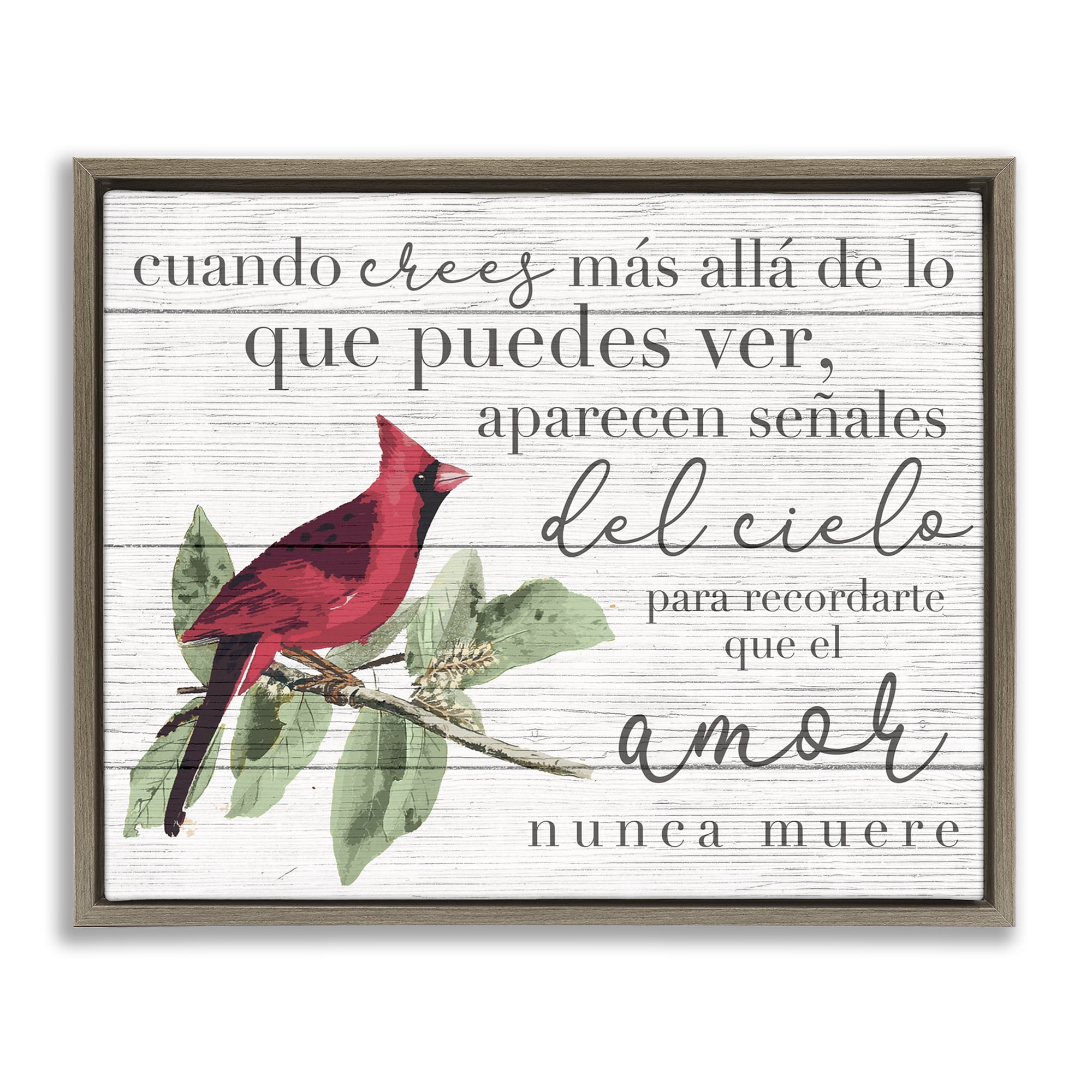 Stupell Industries Aparecen Señales del Cielo Inspirational Quotes & Sayings Painting Brown Floater Framed Art Print Wall Art, 31 x 25