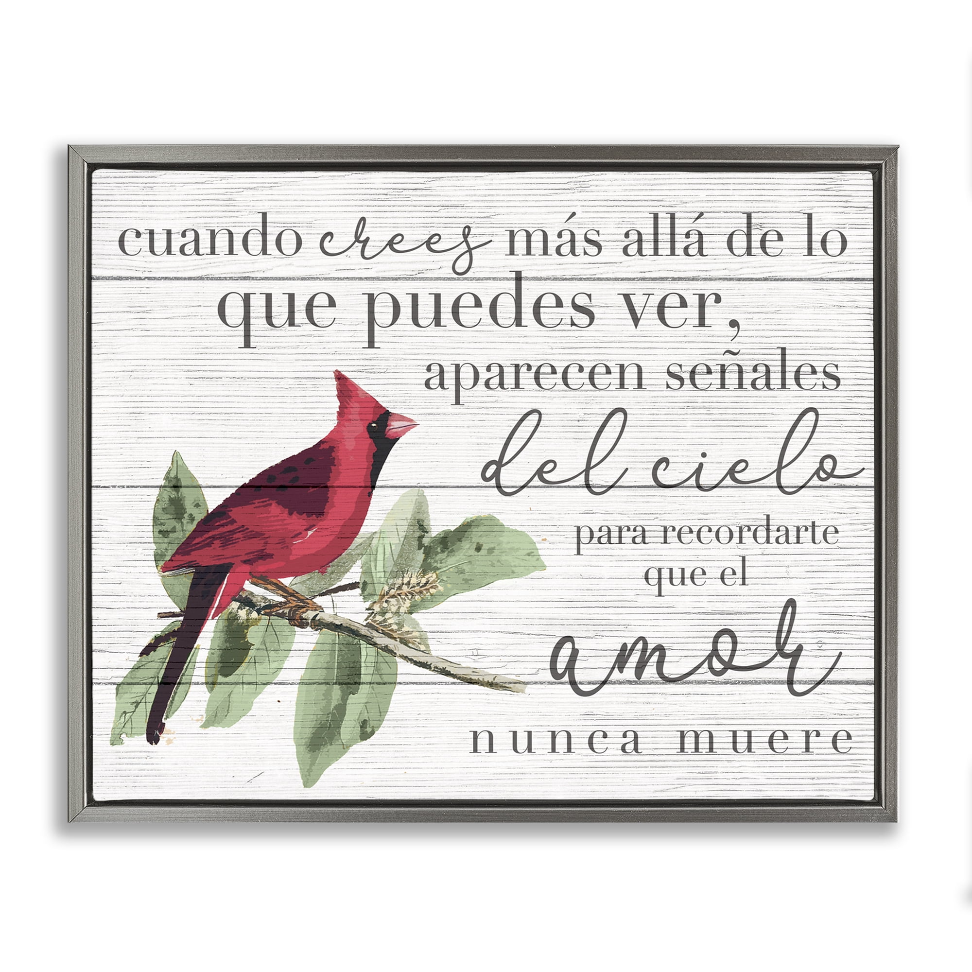 Stupell Industries Aparecen Señales del Cielo Inspirational Quotes & Sayings Painting Gray Floater Framed Art Print Wall Art, 31 x 25