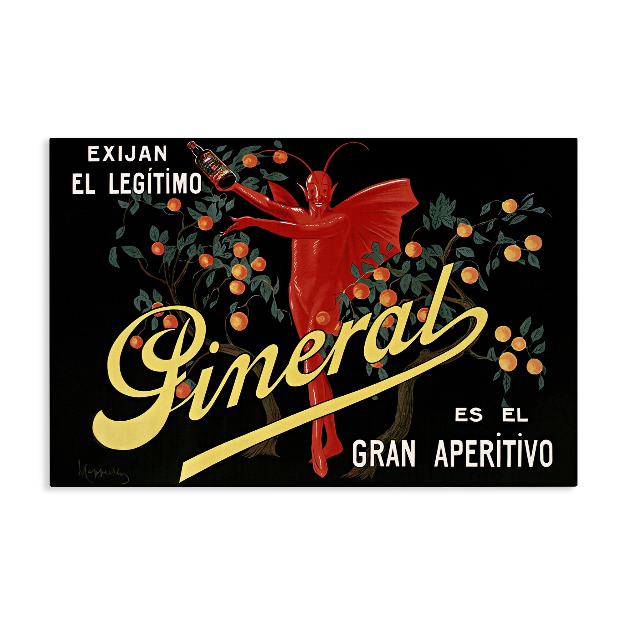 Stupell Industries Aperitif Poster with Character Canvas Wall Art, design by Leonetto Cappiello