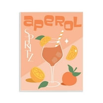 Stupell Industries Aperol Spritz Typography Food & Beverage Painting Unframed Art Print Wall Art, 11 x 14