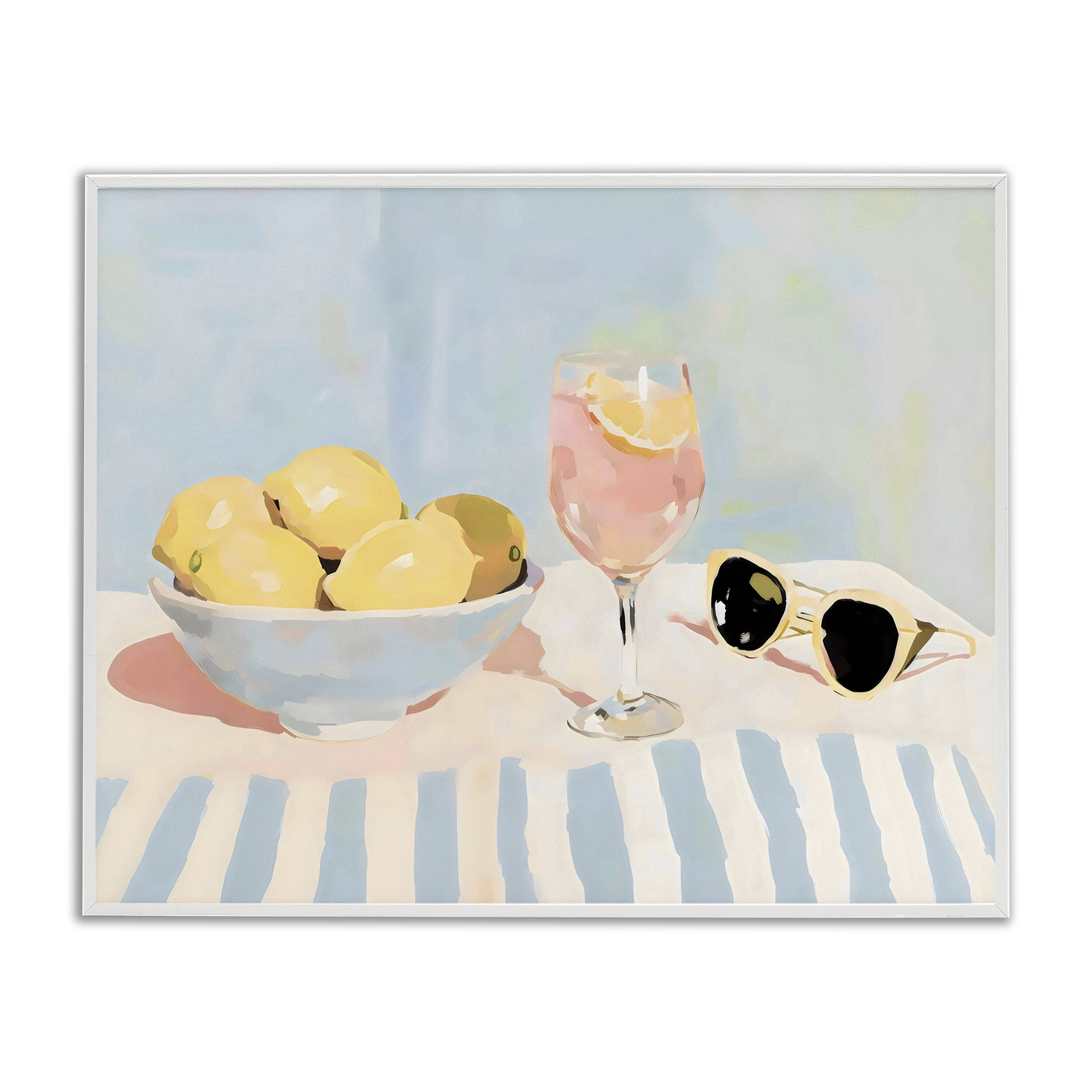 Stupell Industries Aperol & Summer Lemons White Framed Giclee Art, design by Sisi and Seb